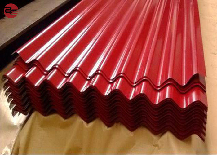 Färben Sie überzogenes warm gewalztes gewölbtes galvanisiertes Stahlblech für die Überdachung von 762mm Breite